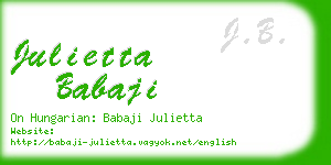 julietta babaji business card